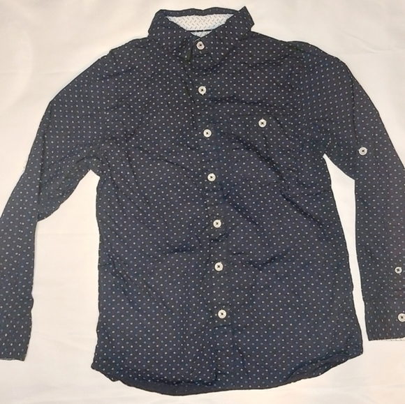 Navy Blue Level Ten‎ Button Up Dress Shirt Size Small - Picture 3 of 4